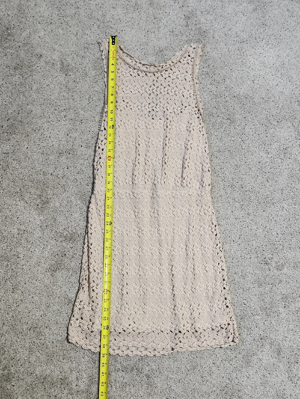 Free People Lily Lace Crochet Blouson Mini Dress in Natural Size Medium - Picture 7 of 11